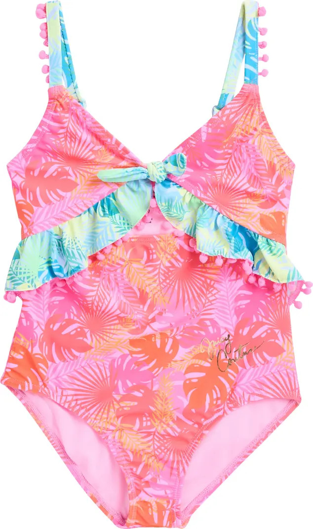Juicy Couture Kids' Pom One-Piece Swimsuit | Nordstromrack | Nordstrom Rack