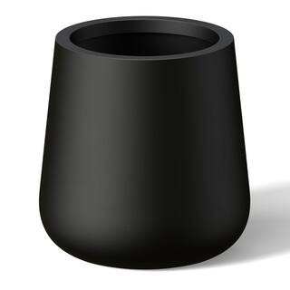 17.5 in. Large Charcoal Black(Enhanced Core) Concrete Round Planter / Pot with Drainage Holes | The Home Depot