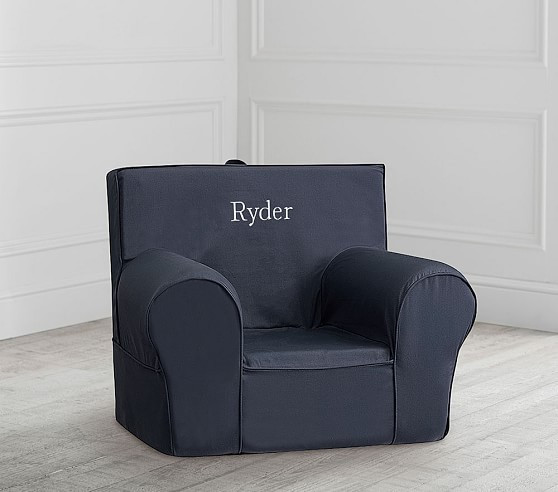 Dark Blue Twill Anywhere Chair® | Pottery Barn Kids