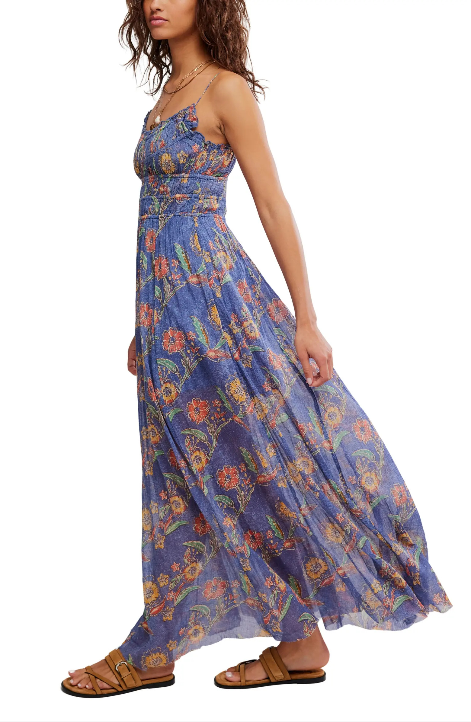 Ciella Floral Cotton Maxi Dress | Nordstrom