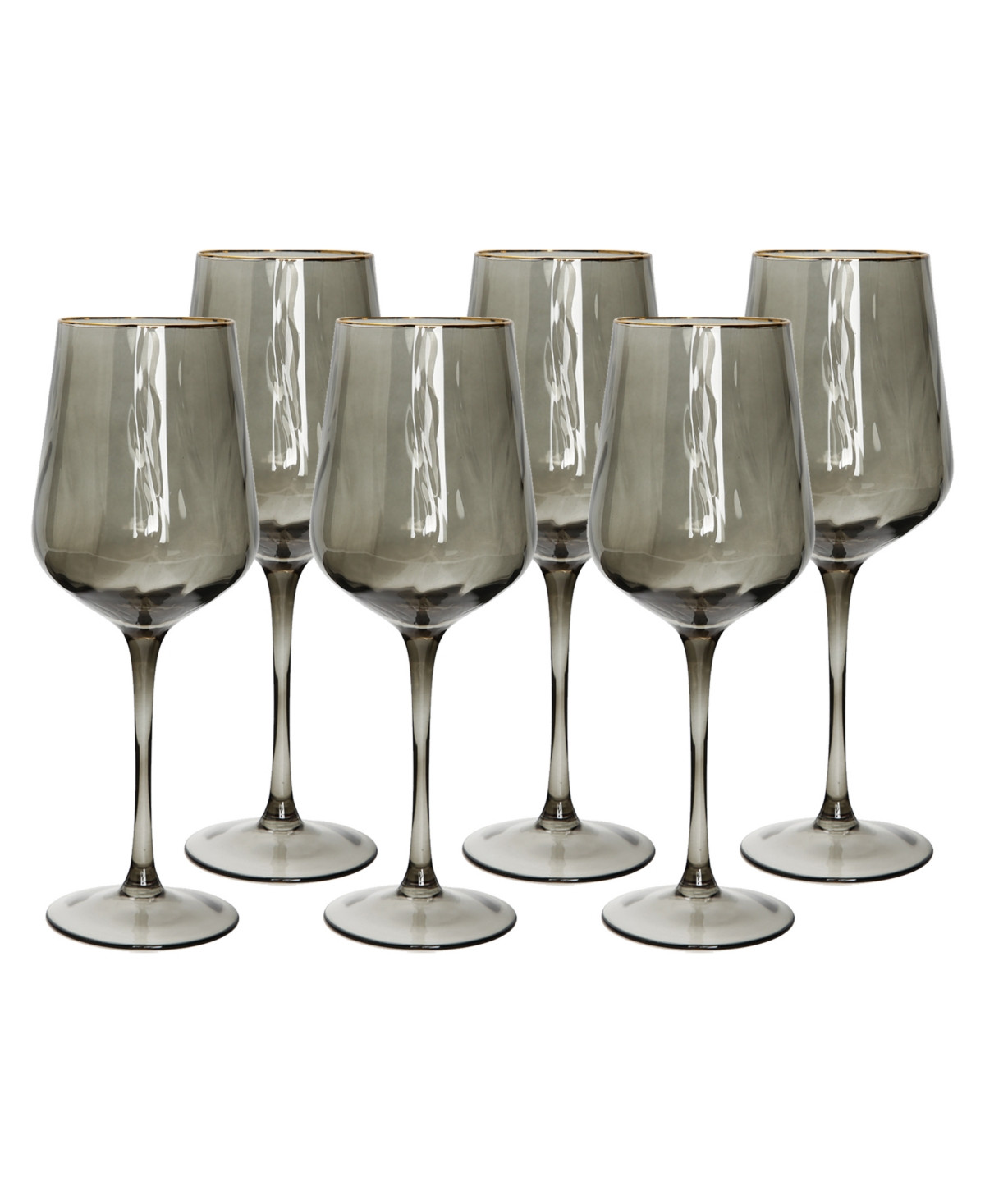 Gray Water Glasses, Set of 6 - Smoke | Macy's