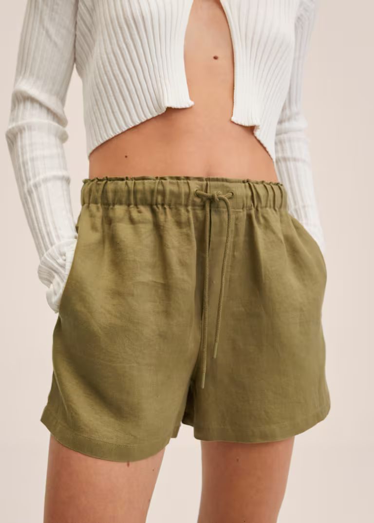 100% linen shorts | MANGO (UK)