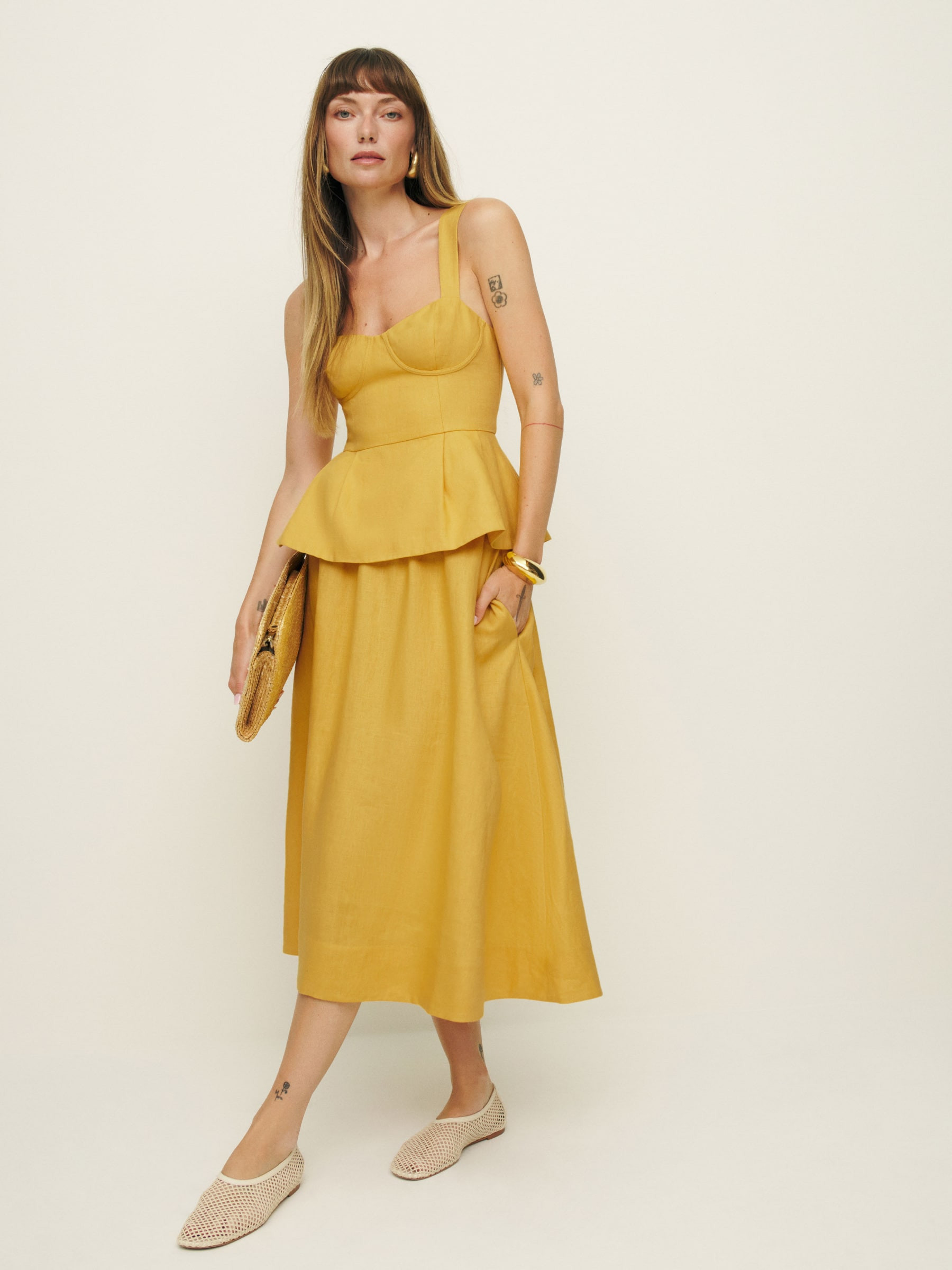 Misty Linen Two Piece | Reformation (Global)