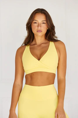 Astoria LUXE BALANCE Plunge Sports Bra - Marigold | astoria activewear