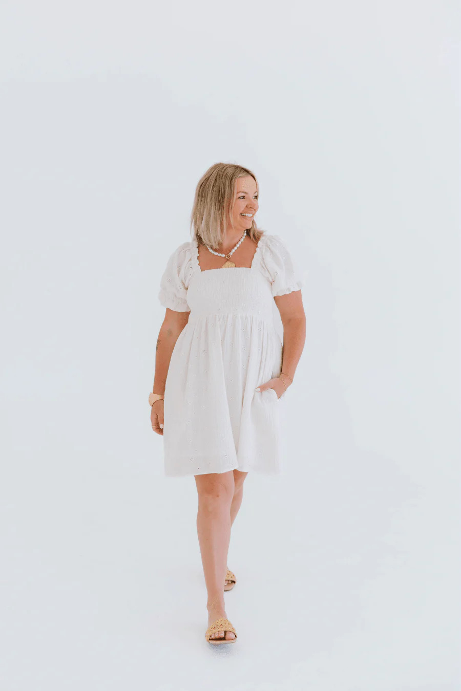 Georgia Dress | Cotton Gauze Tiered Midi Dress | Maybell & Mine | Maybell and Mine