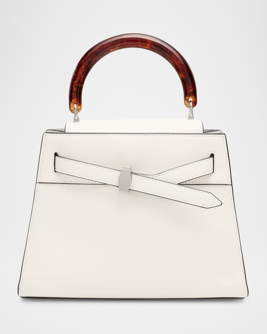 Dash Belted Leather Resin Top-Handle Bag | Neiman Marcus