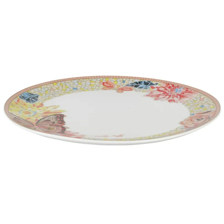 Dolly Parton Jeweled Mosaic 12pc Peach Butterfly Tableware Set - Walmart.com | Walmart (US)
