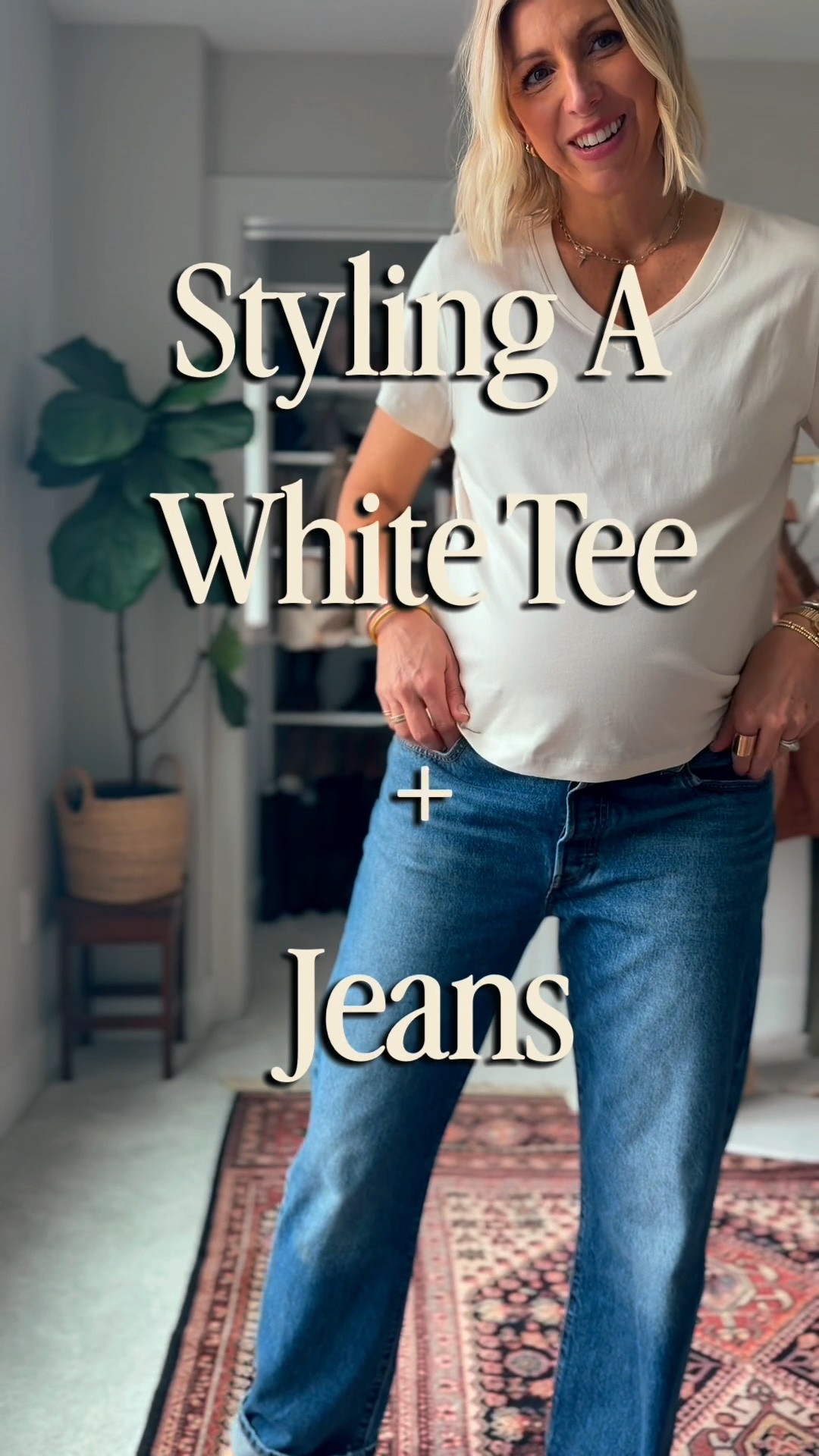 Give me a good ole white + tee & jeans look any day of the week! It’s classic, elevated and easy to remix- just change your layer & shoes & voilà – you have a different outfit. 

I get asked what my all time favorite white tee is so if your needing a good one that isn’t see through, will wash & wear well this season (plus a great pair of jeans) I’m sharing my top picks👇🏻

#LTKootd #LTKmomlife #LTKOver40