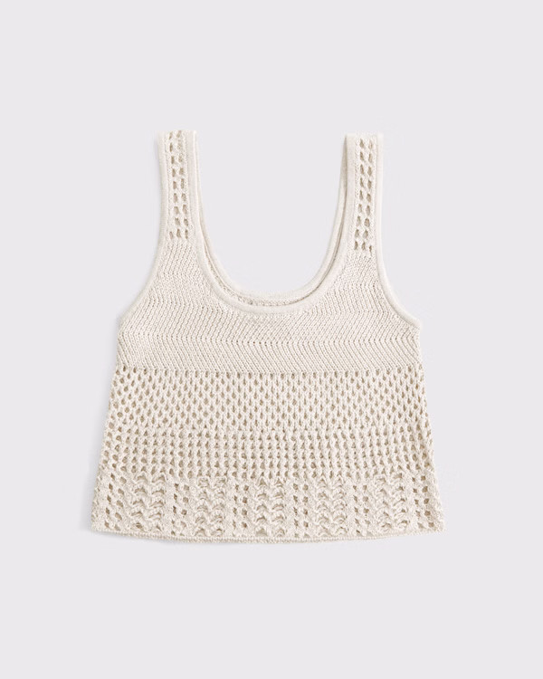 Open-Stitch Lurex Sweater Tank | Abercrombie & Fitch (US)