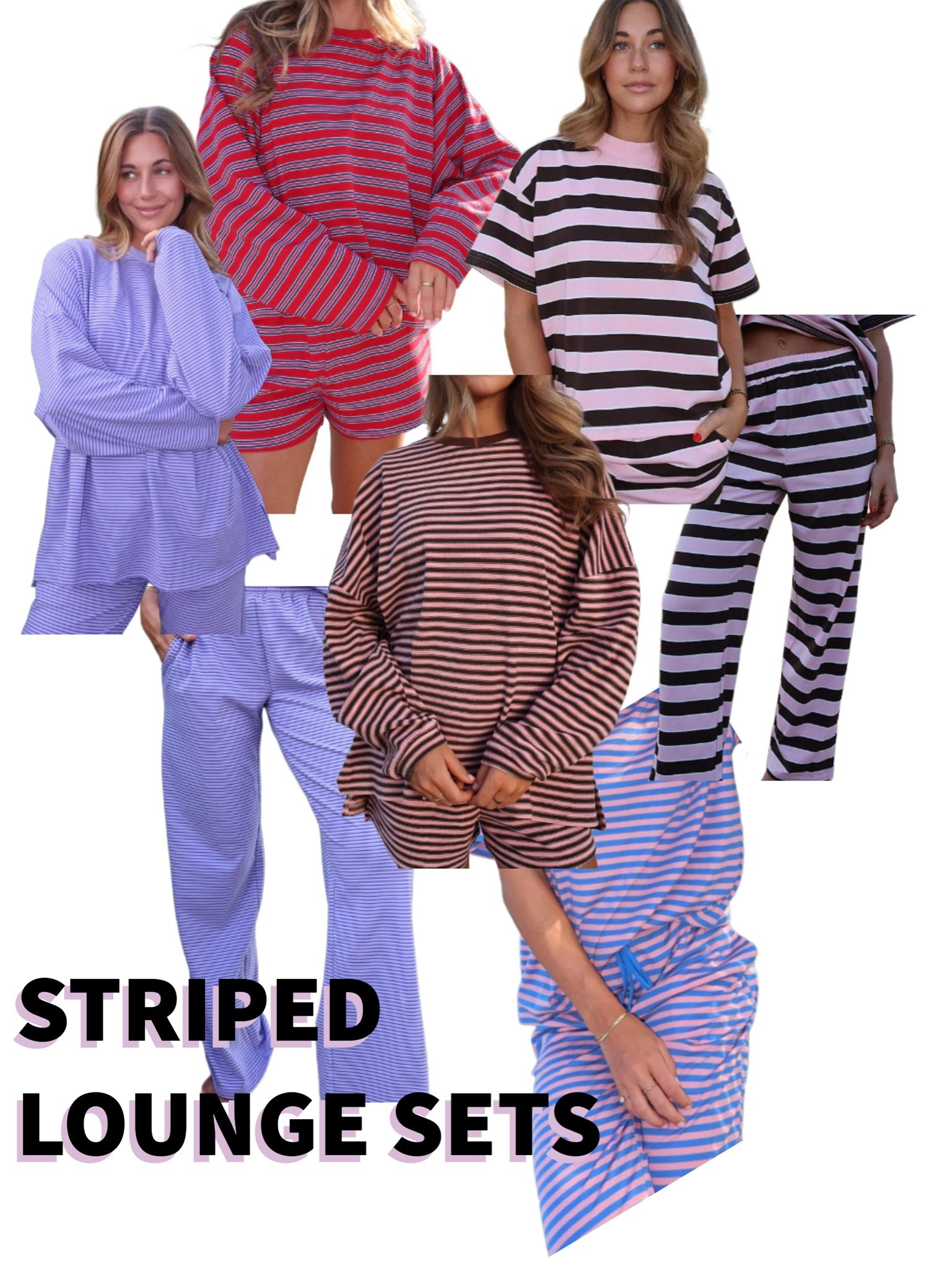 The cutest striped sets! Oversized and comfy. Comes in short sleeves, long sleeves, pants and shorts. On sale for 20% off! #matchingset

#LTKootd #LTKmomlife