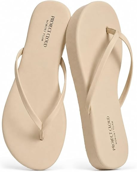 Project Cloud Platform Sandals Women Memory Foam Flip Flops (ELEVATION) | Durable and Lightweight... | Amazon (US)