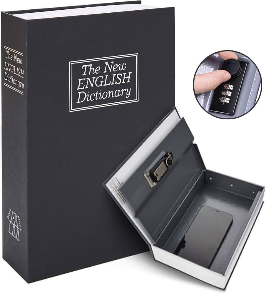 Book Safe Box Secret Lock: Ohuhu Upgraded Dictionary Diversion Money Hiding Fake Storage Key Hide... | Amazon (US)