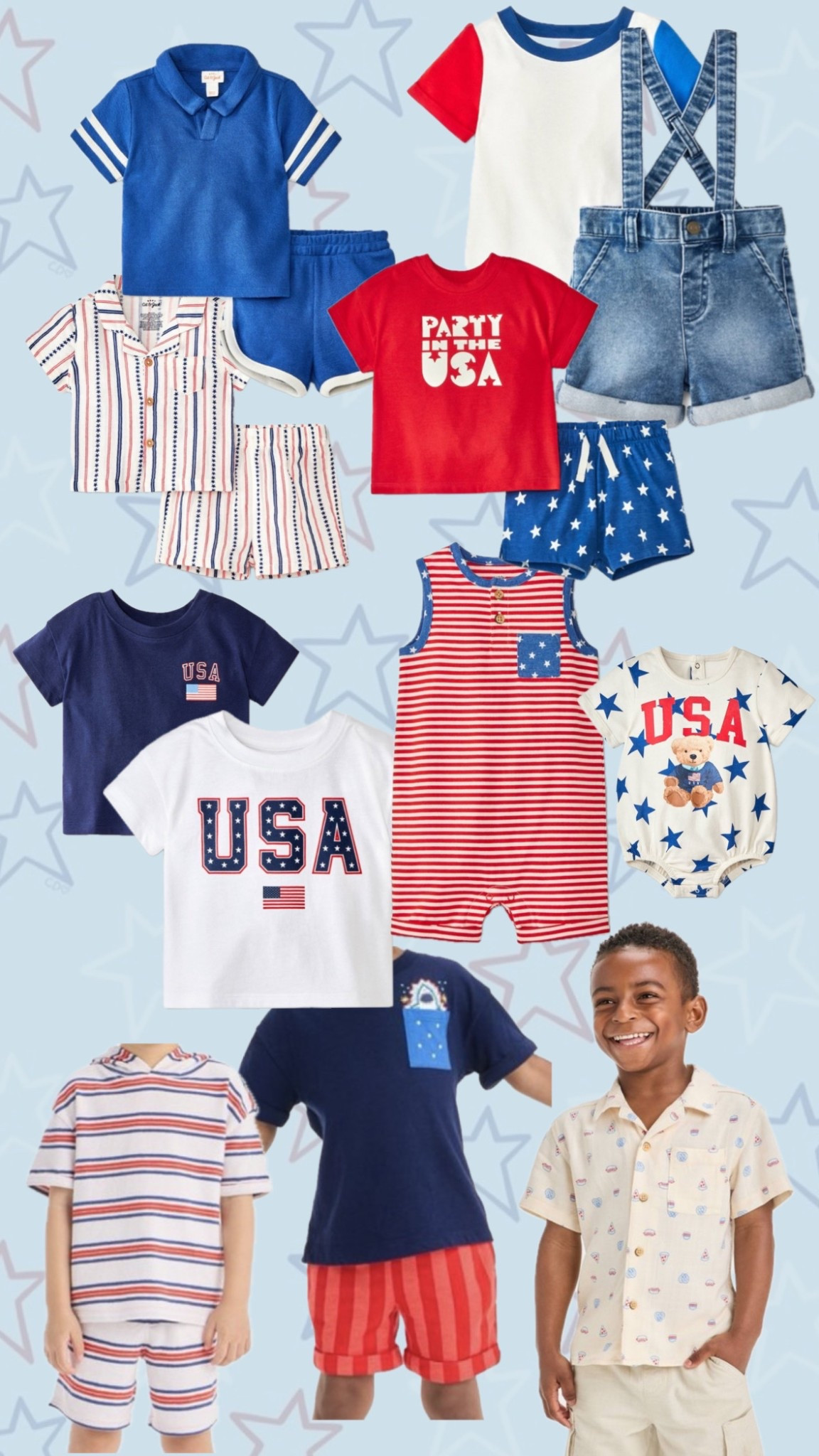 Red white and blue fits for baby/toddlers 🇺🇸❤️💙 
USA, Memorial Day, Fourth of July, 4th of July, patriotic, target finds, toddler outfit, cute clothes for boys 

#LTKKids #LTKBaby #LTKSeasonal