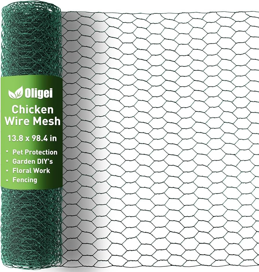 Chicken Wire for Floral Arrangements, Chicken Wire Mesh 13.8 x 98.4 Inches, 0.6 Inch Hexagonal Ga... | Amazon (US)
