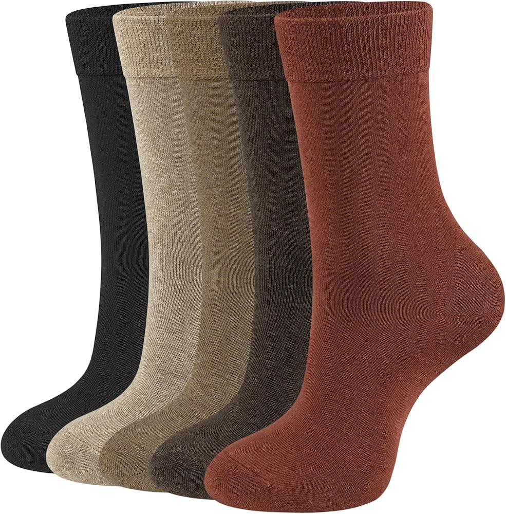 CLOSEMATE Womens Crew Socks Casual Comfortable Soft for Loafers Dress Shoes Colorful Fashion Sock... | Amazon (CA)