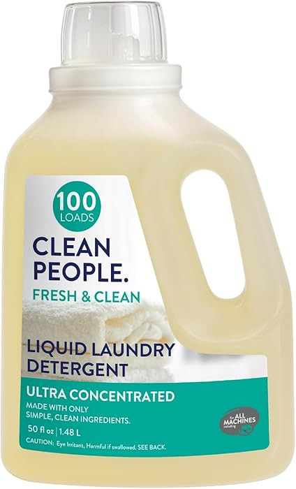 The Clean People Liquid Laundry Detergent - Recyclable Packaging, Stain Fighting - Ultra Concentr... | Amazon (US)