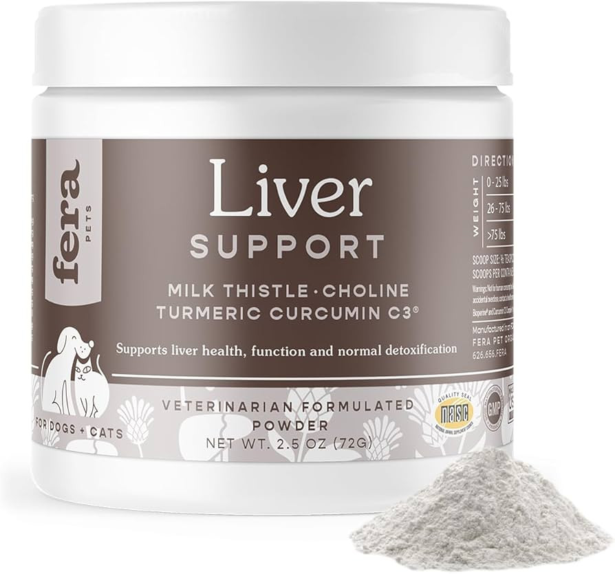 Fera Pet Organics Liver Supplement for Dogs & Cats - Vet Created - Pet Liver & Detox Function –... | Amazon (US)