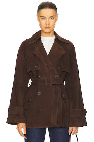 L'Academie by Marianna Elae Suede Jacket in Chocolate Brown from Revolve.com | Revolve Clothing (Global)