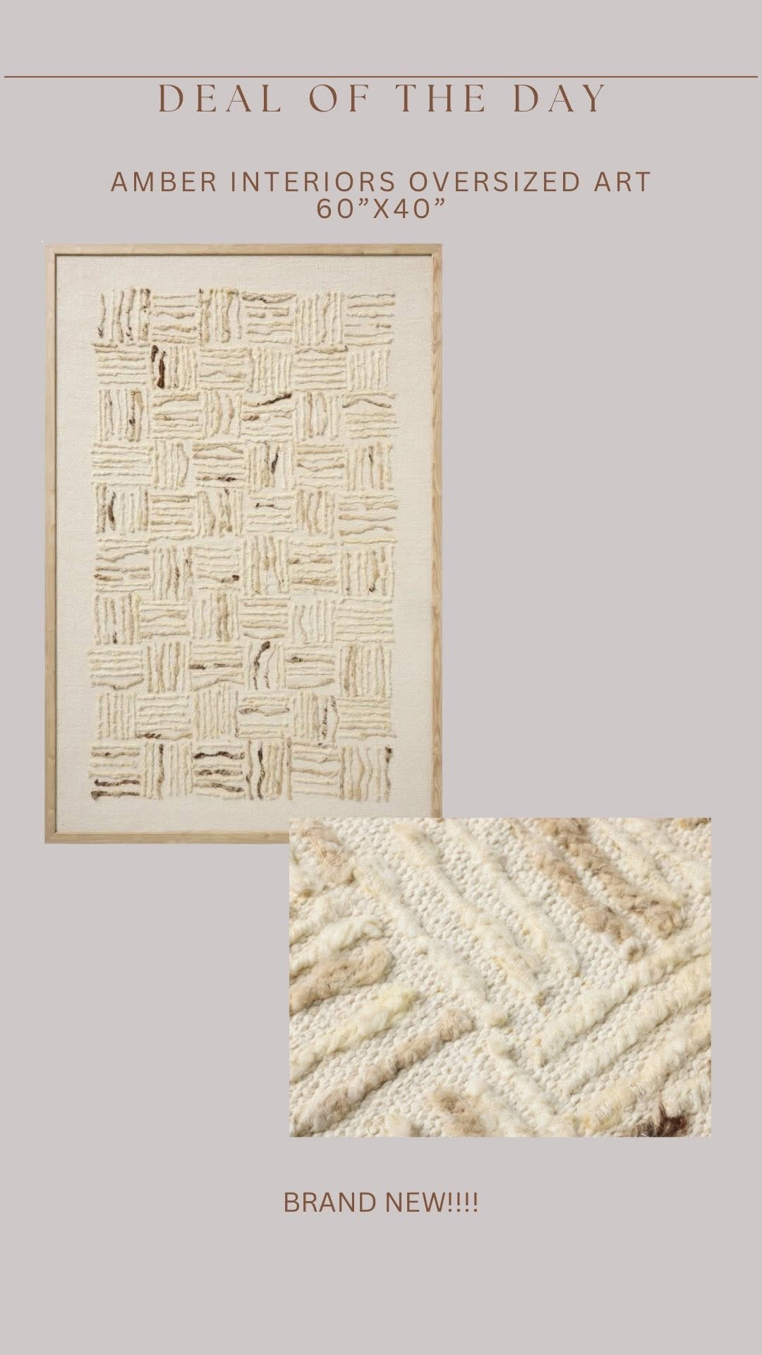 BRAND NEW LOLOI WALL ART!!! On major sale for the launch / preorder!! Styles this size & with this texture go up to $2000 on Etsy 🤯🚨 cannot believe this price! 

#LTKHome #LTKSaleAlert