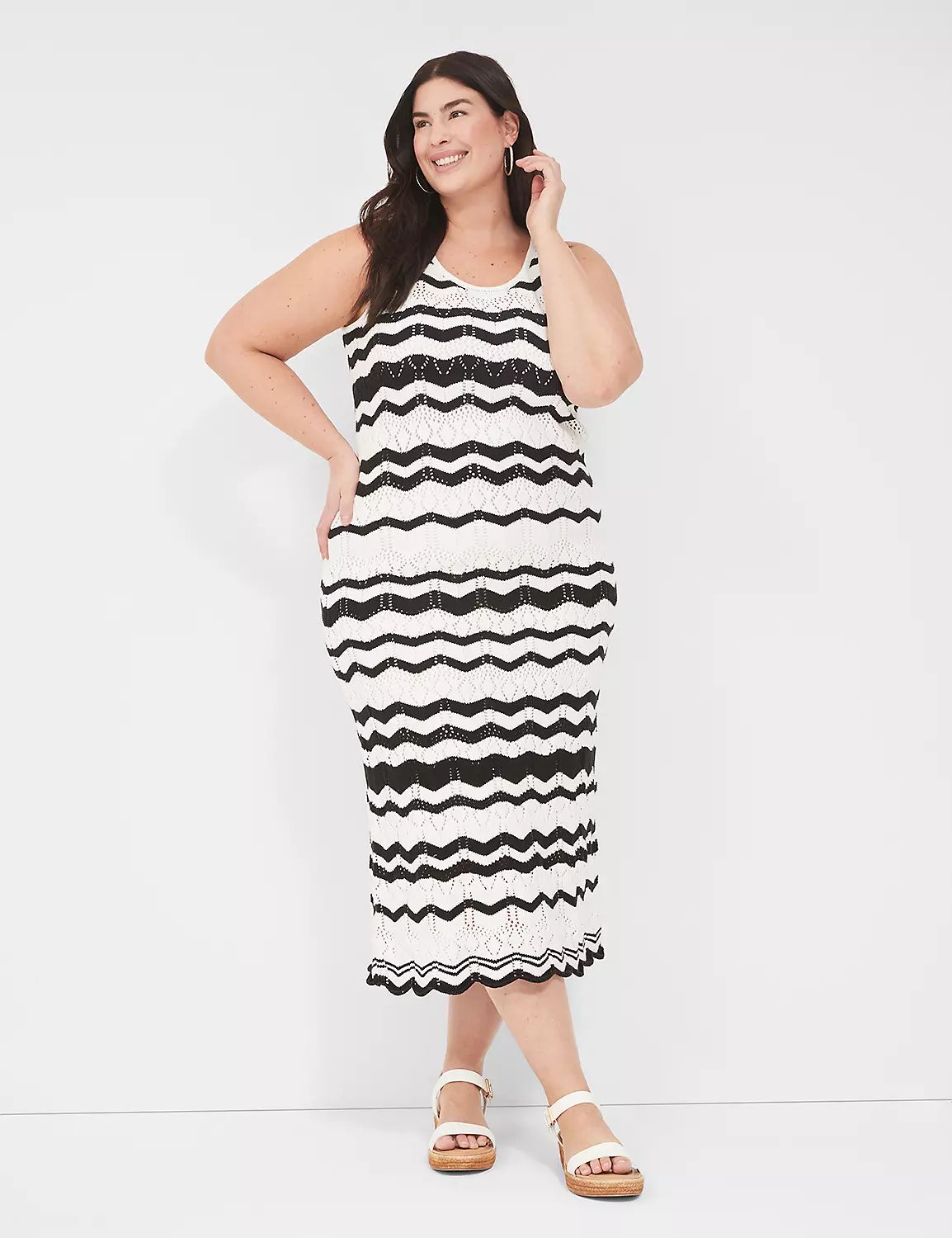 Sleeveless Chevron Stripe Sweater Dress | LaneBryant | Lane Bryant (US)