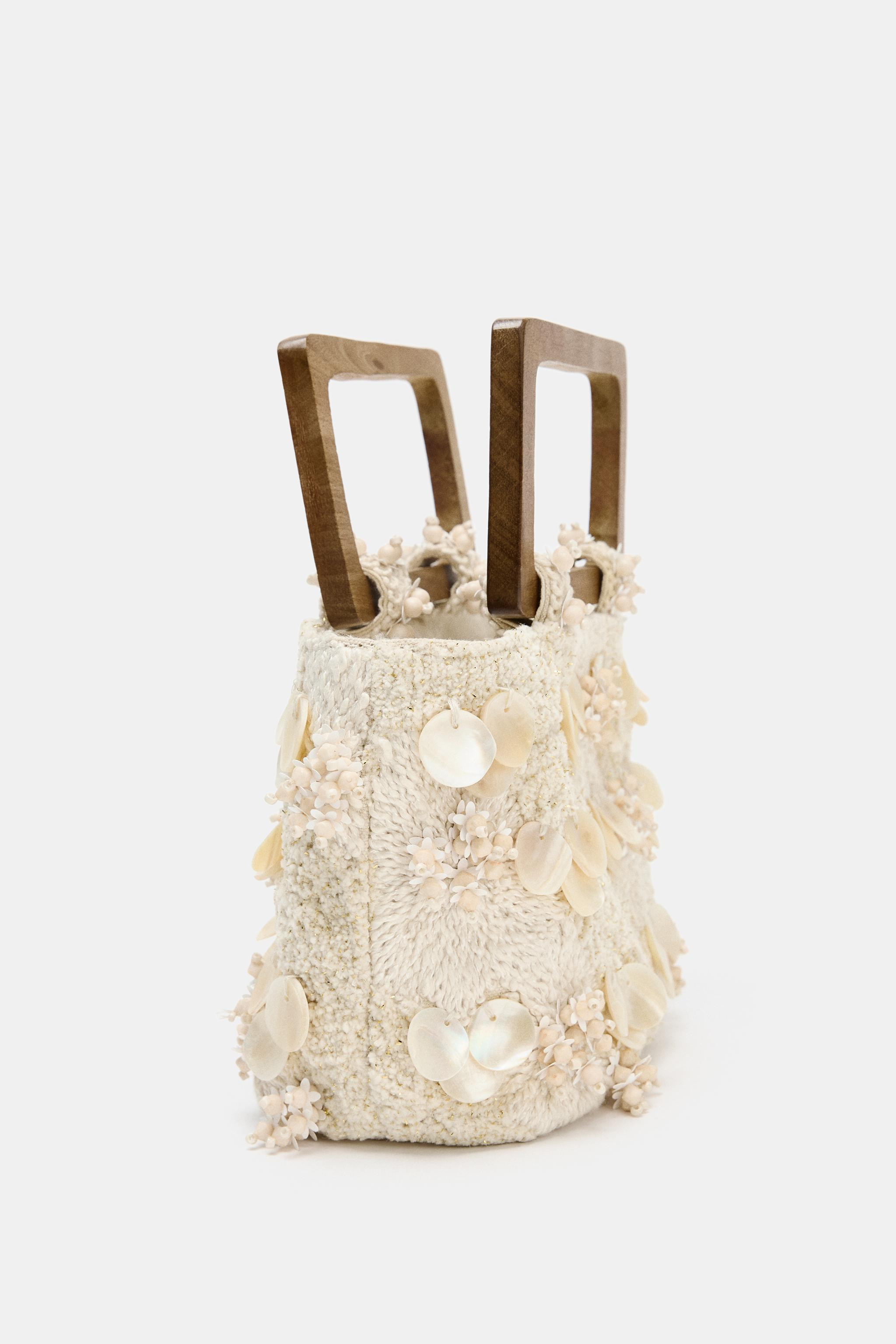 PEARLESCENT DETAIL HANDBAG | Zara UK