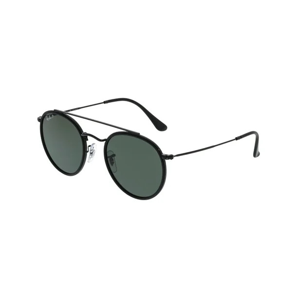 Ray-Ban Round Double Bridge Black Sunglasses, RB3647N-002/58-51 - Walmart.com | Walmart (US)