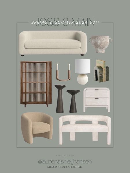 The Joss & Main Spring / Summer 2024 Edit is live! They have so many beautiful pieces included in this seasons edit, focusing all on the trends of the year. You’ll find a lot of earthy and organic texture, unique curves and silhouettes, and beautiful details! Love these finds! 

#LTKstyletip #LTKhome