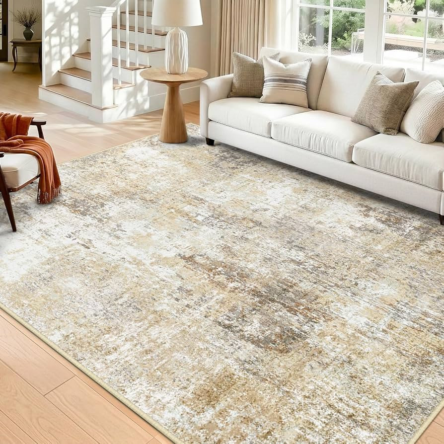 Washable Area Rugs 6'x9' Non-Slip Modern Abstract Soft for Living Room Entryway Bedroom Nursery, ... | Amazon (US)