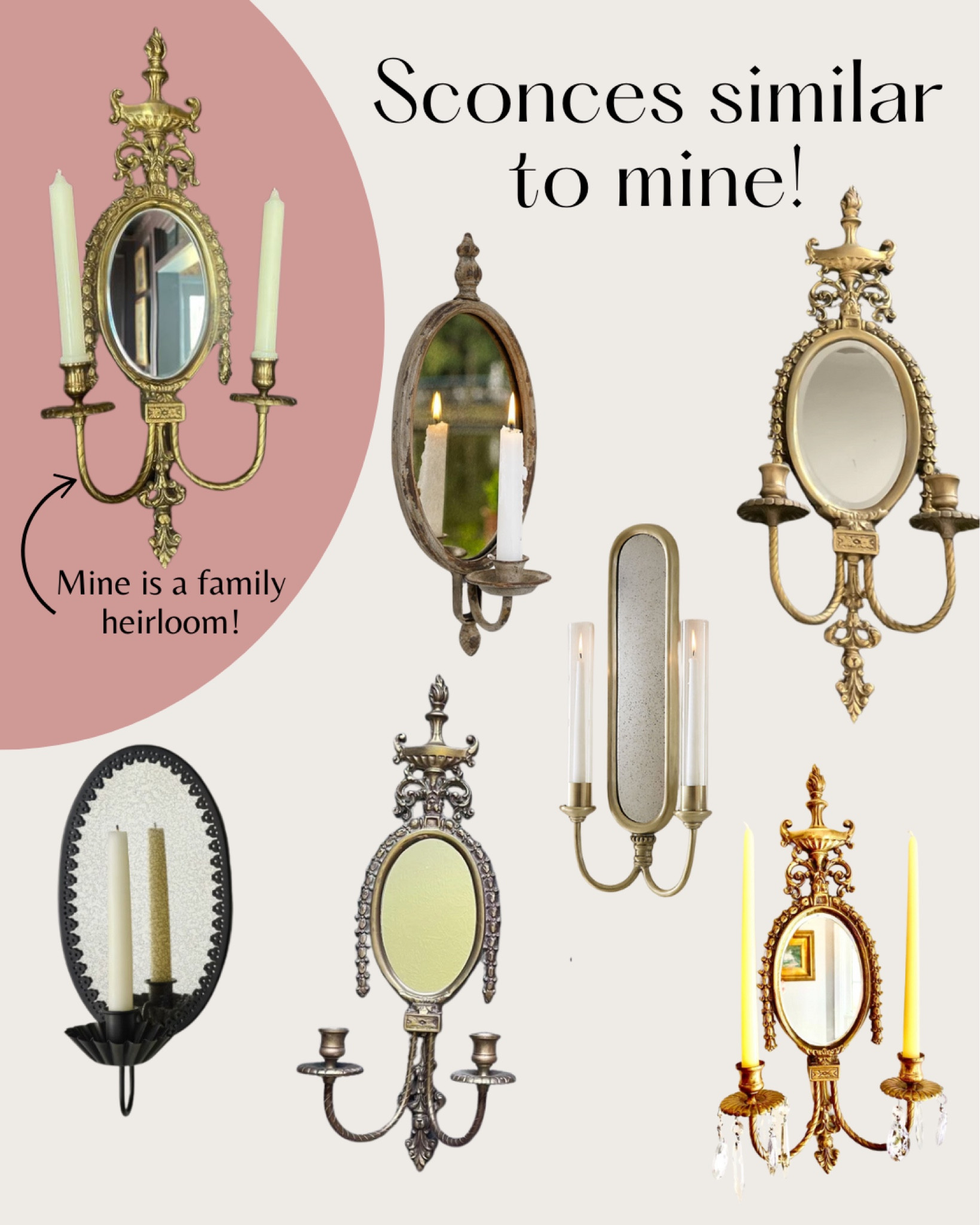 Y’all loved my dining room sconces…but they’re a vintage French family heirloom! I rounded up some lookalikes for you here  

#LTKhome