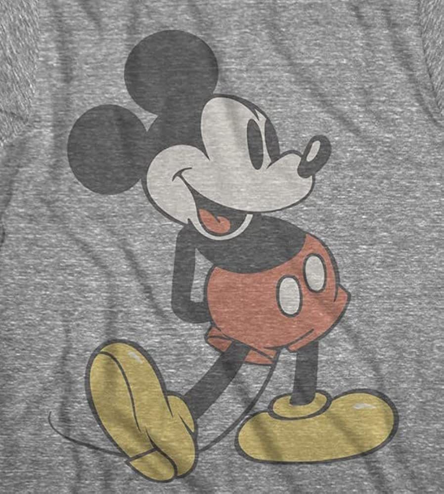 Disney Men's Giant Mickey Mouse Gray Graphic T-Shirt | Amazon (US)