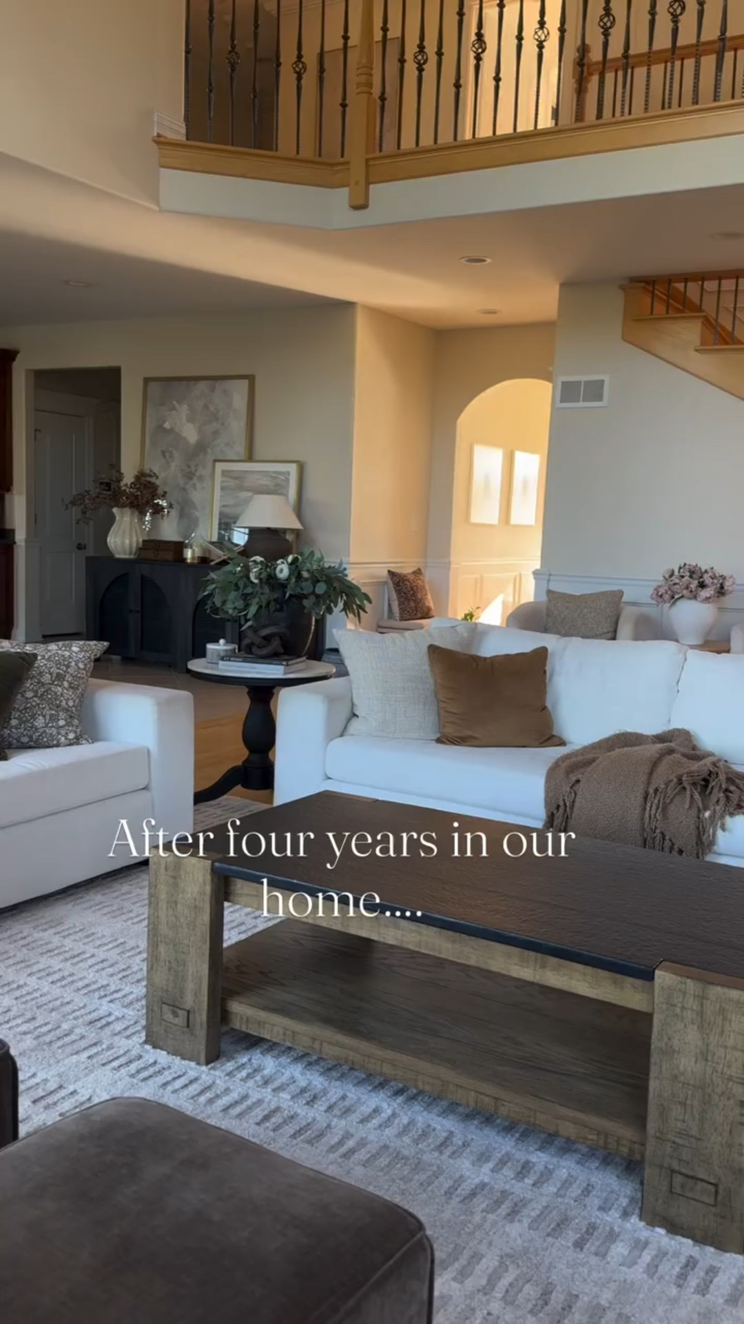 Comment “COFFEE TABLE” for links! 🔗 After four years in our home new coffee table has entered the chat & I am OBSESSED! It’s made of solid wood giving lots of texture and the wood tone is perfection! My girls helped style it & I approved! 

The reason I decided to replace my coffee table in the first place is the size. It always felt too small for this space, and now seeing this one here makes perfect sense. I absolutely love my other table & would buy it again. 

Coffee table styling, great room, interior design, interior styling, living room, neutral rug, pottery barn, wayfair finds, home inspo, modern transitional design, wood coffee table, styling tips, interior,