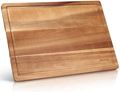 17" Best Acacia Wood Cutting Board for Kitchen Large Charcuterie Board Wooden Chopping Boards But... | Amazon (US)