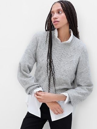 Forever Cozy Cable-Knit Sweater | Gap Factory