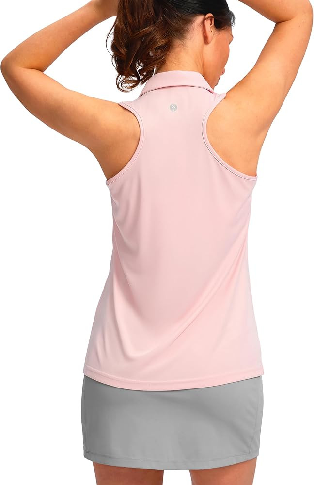 SANTINY Womens Sleeveless Golf Shirt Racerback V Neck Tank Tops Quick Dry Tennis Collared Polo Sh... | Amazon (US)