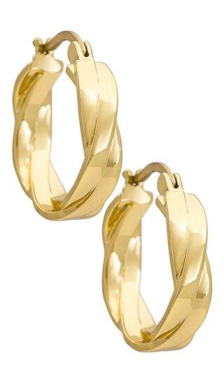 Florence Hoops in Gold | Revolve Clothing (Global)