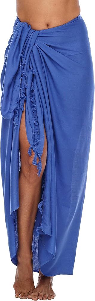 SHU-SHI Womens Beach Cover Up Ombre Sarong Swimsuit Cover-Up Pareo Coverups | Amazon (US)