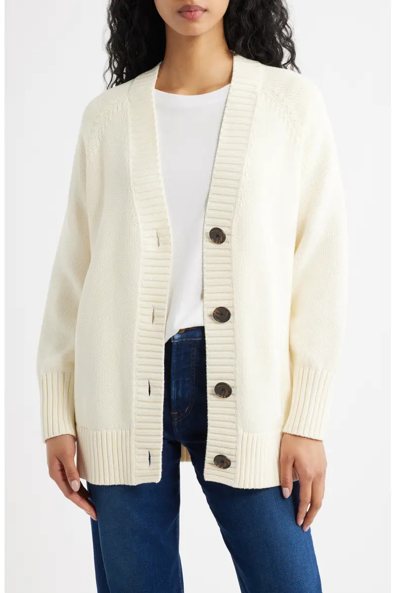 Oversized Cotton Cardigan (Women) | Nordstrom | Nordstrom