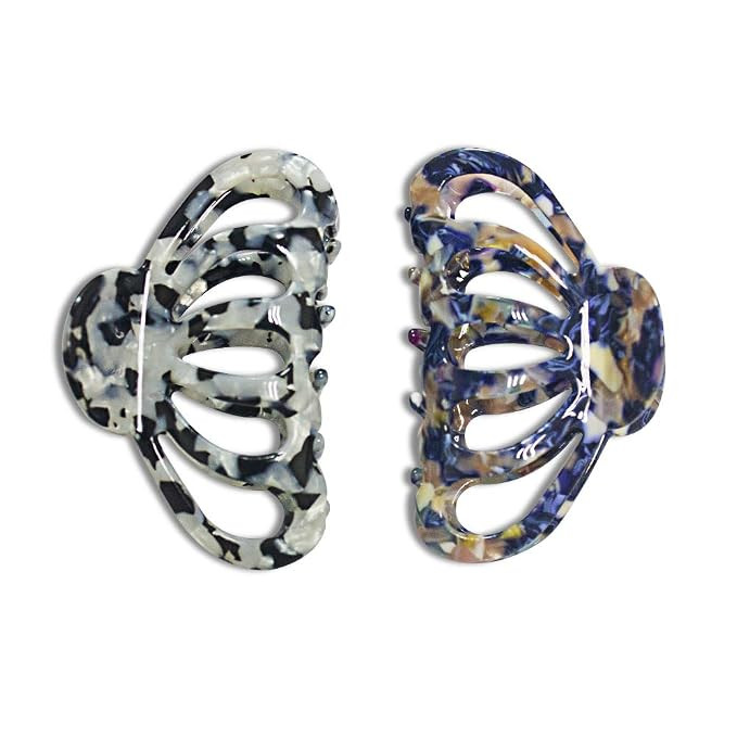Bohemian Tortoise Shell Hair Clips Women Strong Grip Claw Clips, Ladies Acrylic Celluloid Medium ... | Amazon (US)
