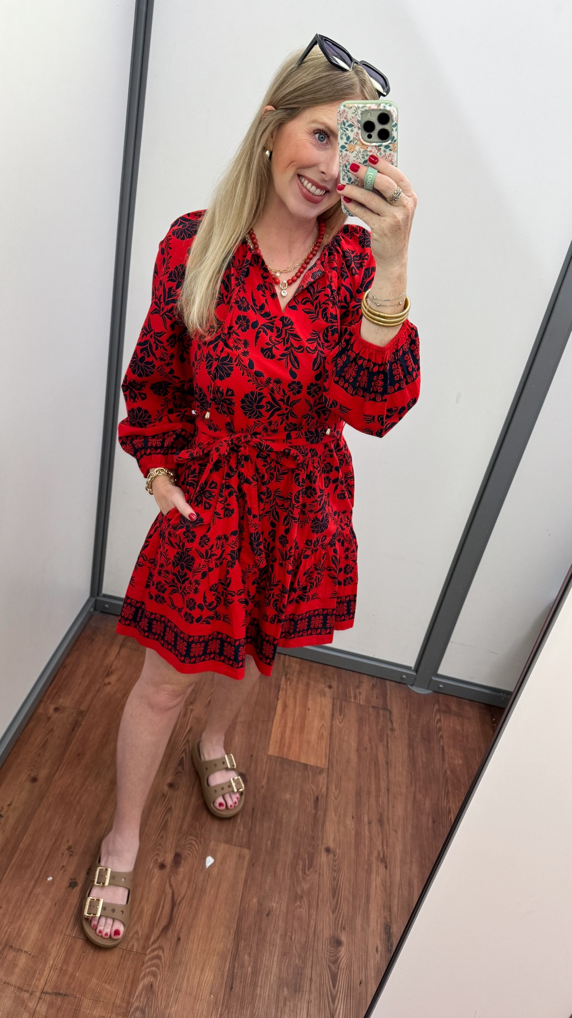 Red and navy printed dress from Walmart!

#LTKootd #LTKmomlife