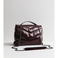 Burgundy Quilted Shoulder Bag Vegan New Look | New Look (UK)