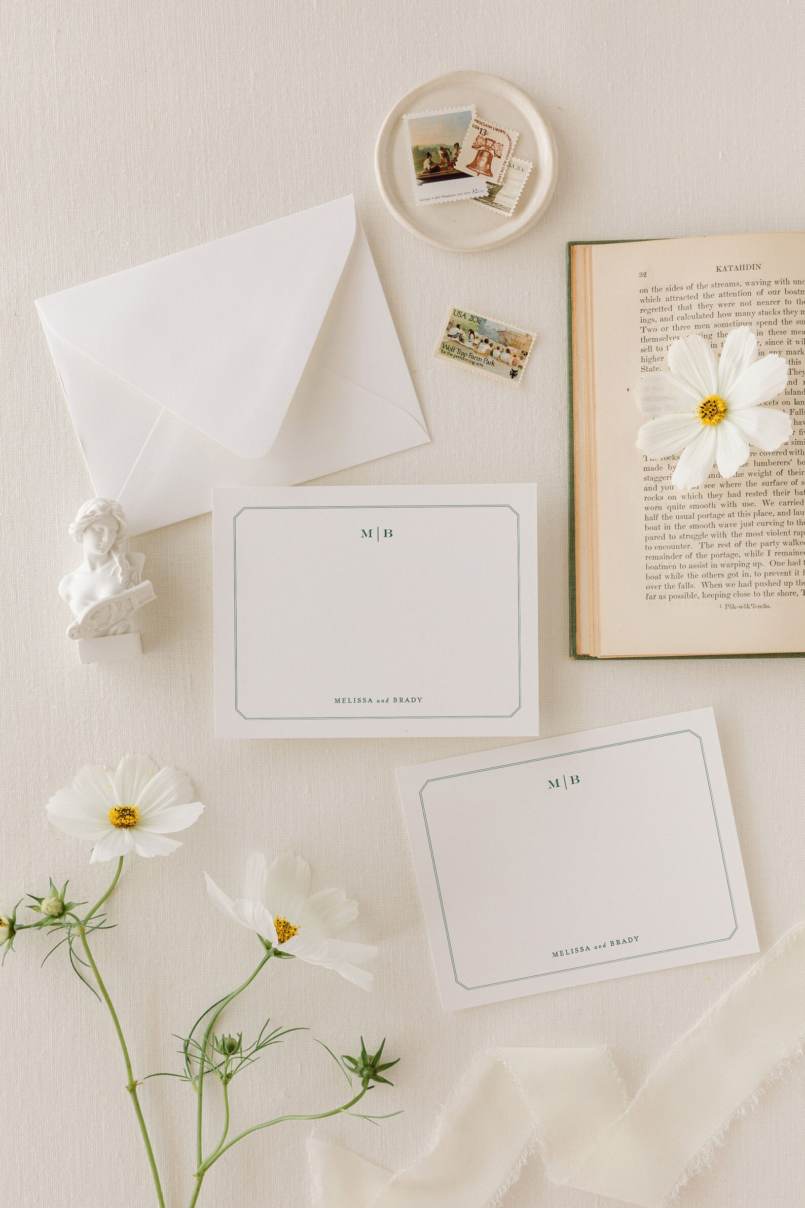 Custom Notecards Monogrammed Stationery Set Personalized - Etsy | Etsy (US)