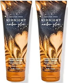 Bath & Body Works Midnight Amber Glow Ultimate Hydration Body Cream For Women 8 Fl Oz 2- Pack (Mi... | Amazon (US)