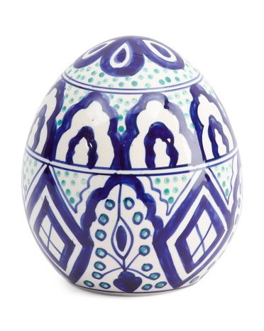 6.5in Printed Ceramic Easter Egg | TJ Maxx