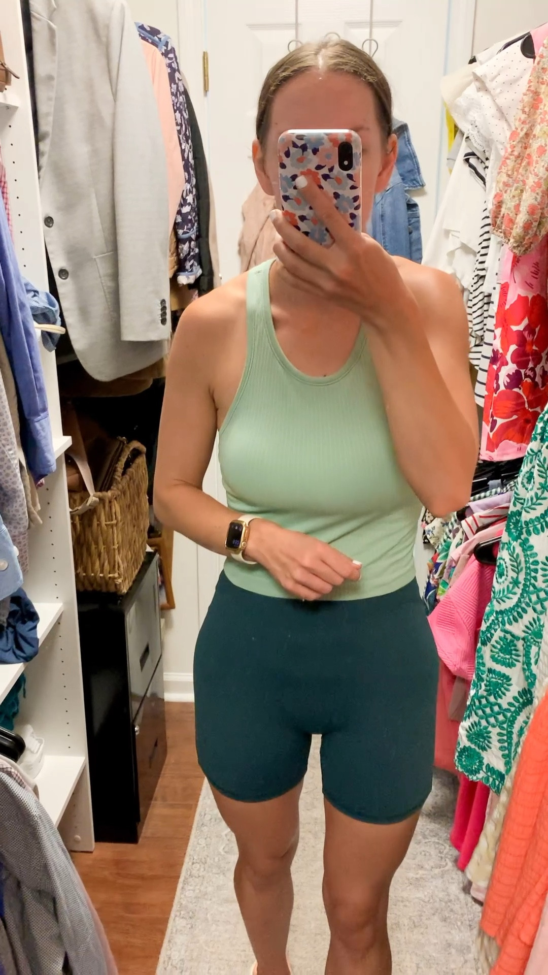 I’m wearing a small in both the tank and the biker shorts. 

#LTKActive #LTKFindsUnder50