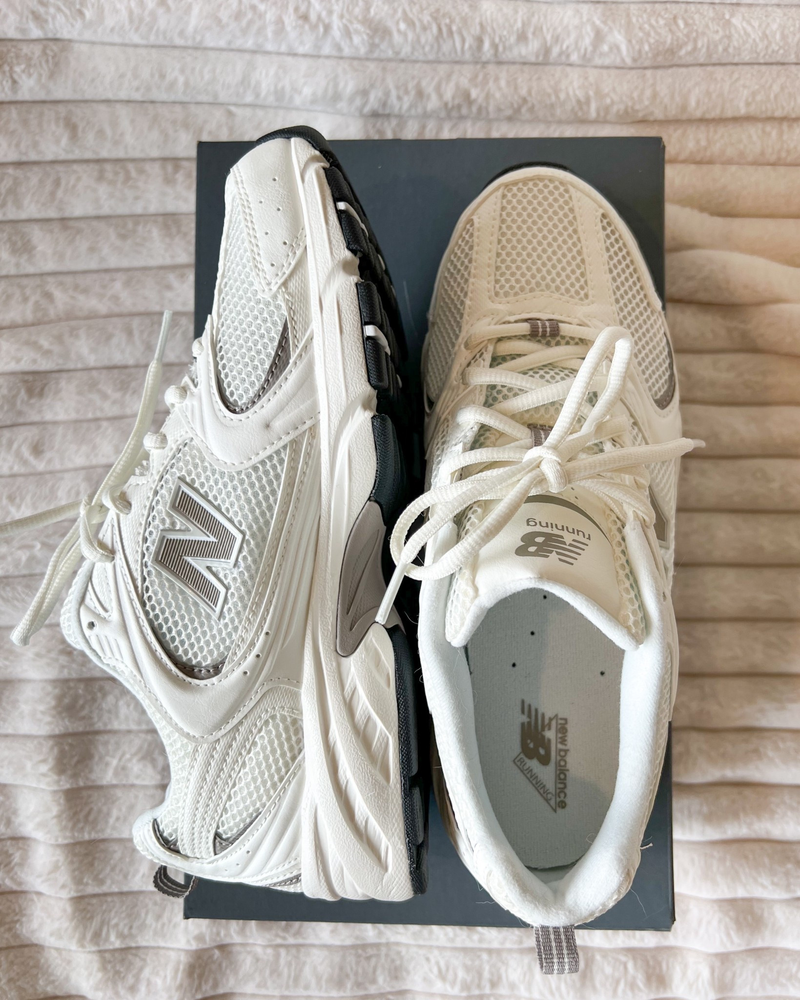 These New Balance 530 sneakers are so lightweight and comfy for walks! Wide foot friendly, but run a little big. I’m usually a 9.5-10 and got a 9. 
Walking shoes, dad sneakers


#LTKshoes #LTKfitness #LTKsummer