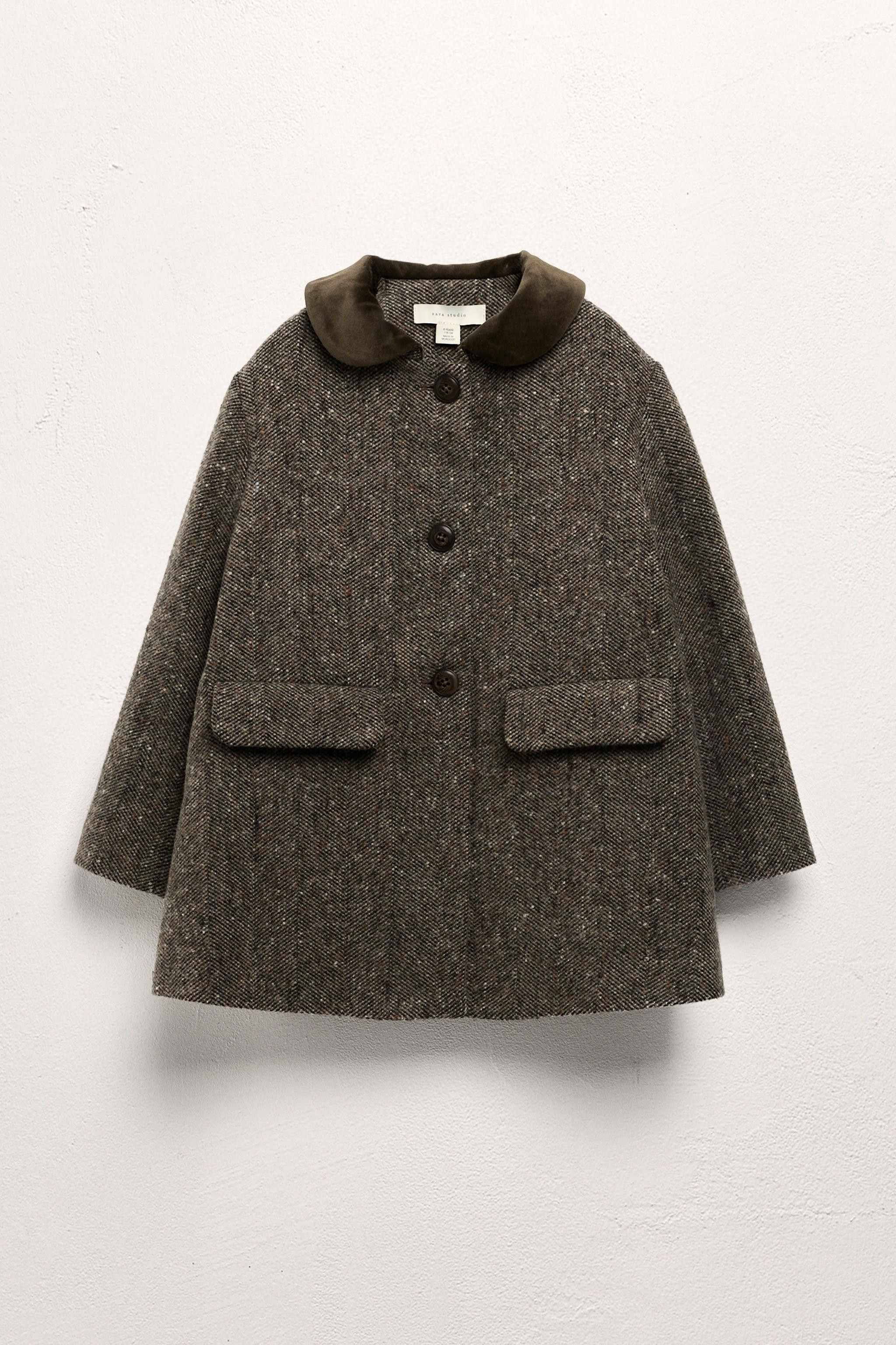 6-10 YEARS / VELVET COLLAR WOOL COAT LIMITED EDITION | Zara US
