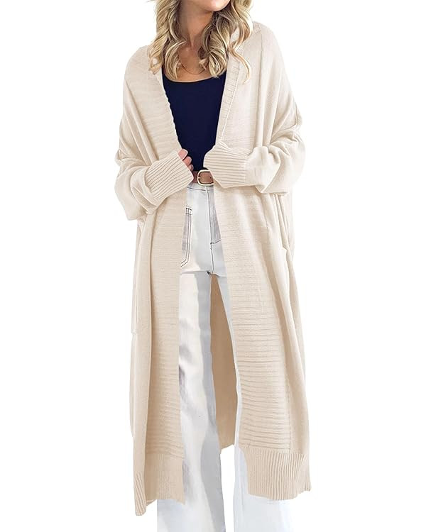 Danedvi Womens Long Cardigan Sweaters 2025 Fall Chunky Knit Oversized Slouchy Open Front Warm Coa... | Amazon (US)
