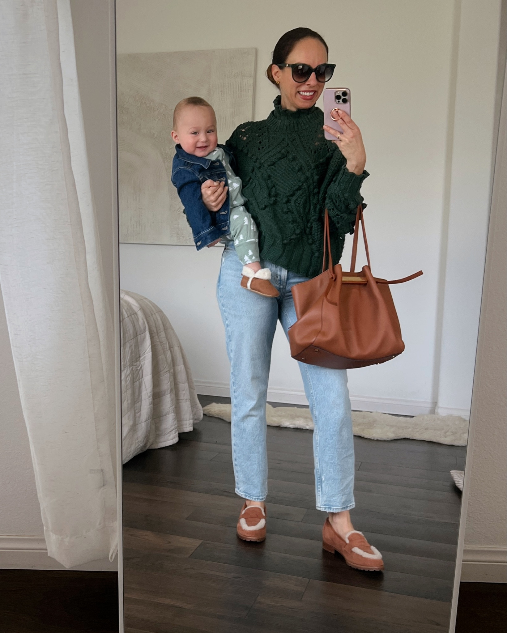 Mommy & me denim and shearling 

#LTKbaby