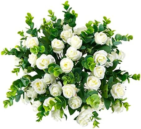 SHUOTAO Artificial Flowers Fake Silk Rose for Decoration 33 Heads Small Roses Blooming Faux Flowe... | Amazon (US)
