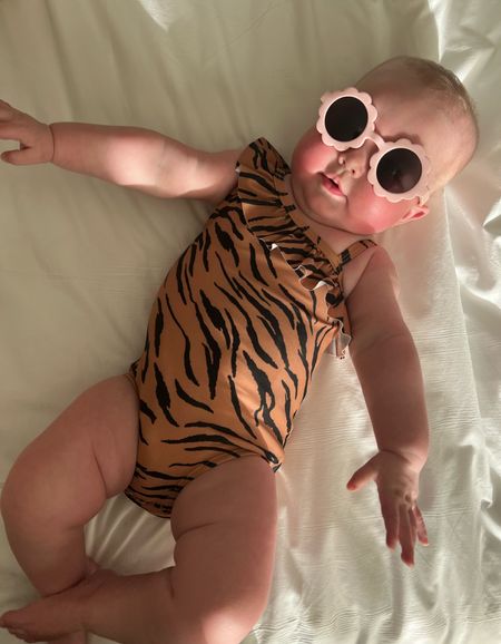 Baby animal print swimsuit 